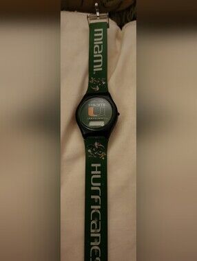 Vintage Miami Hurricanes Game Time Fan Series digital wristwatch